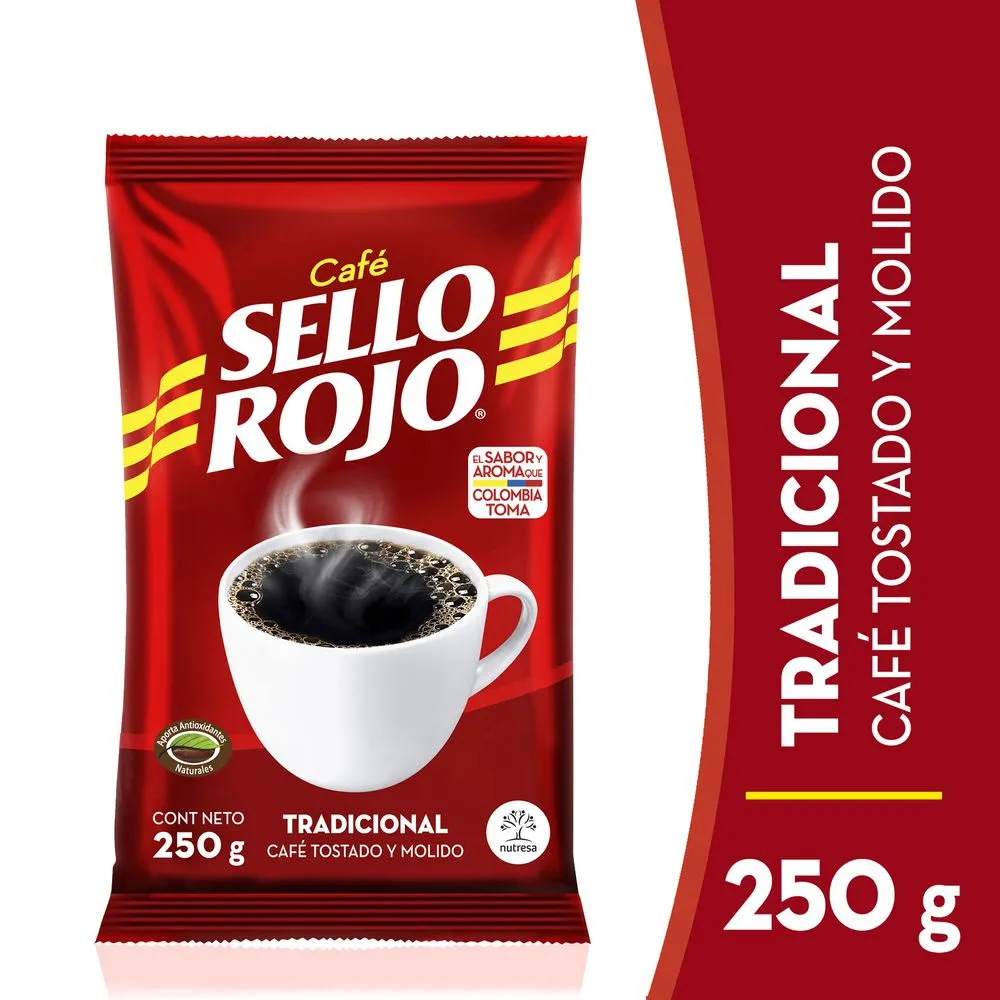 Café SELLO ROJO tostado y molido (250 gr)