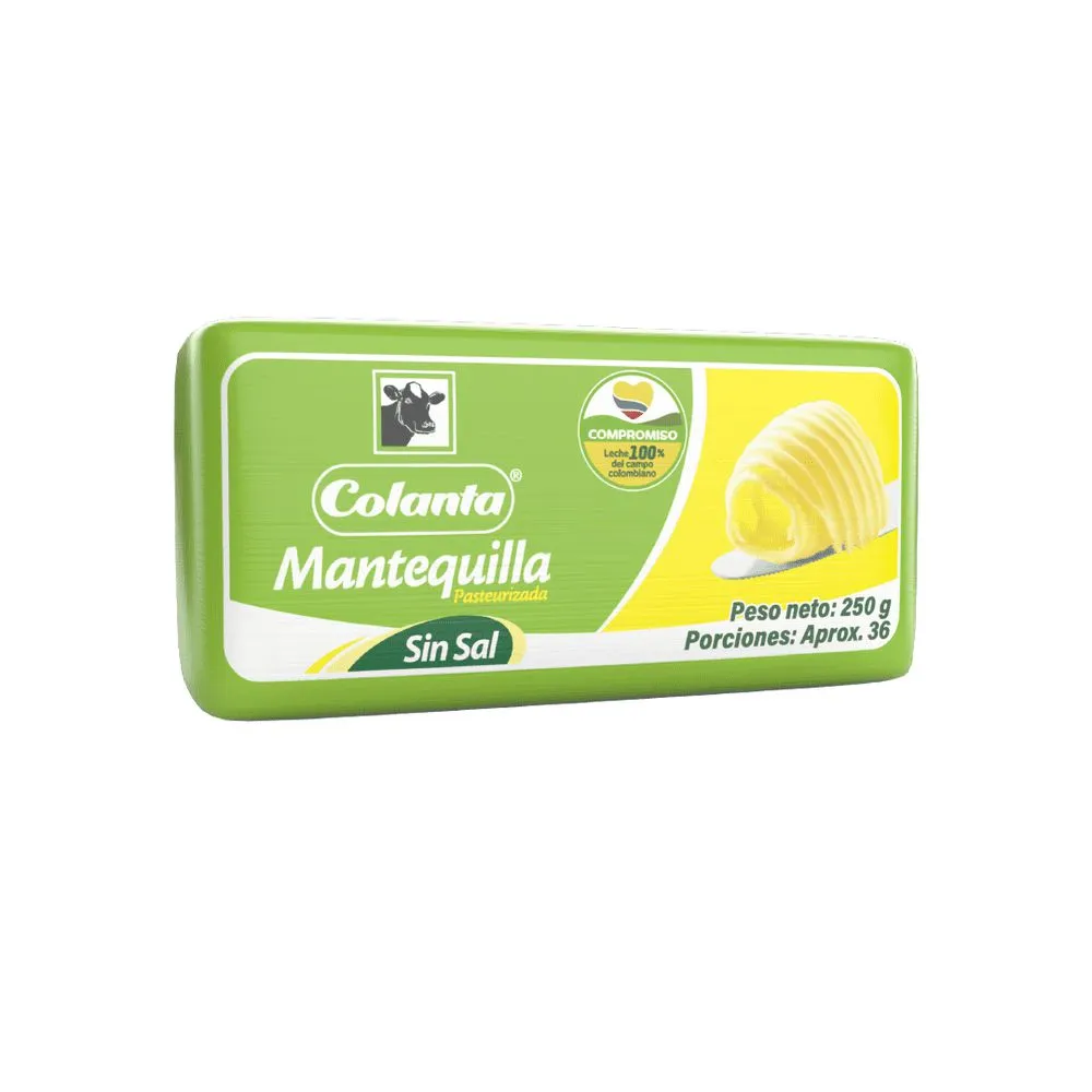 Mantequilla Sin Sal COLANTA 250 gr