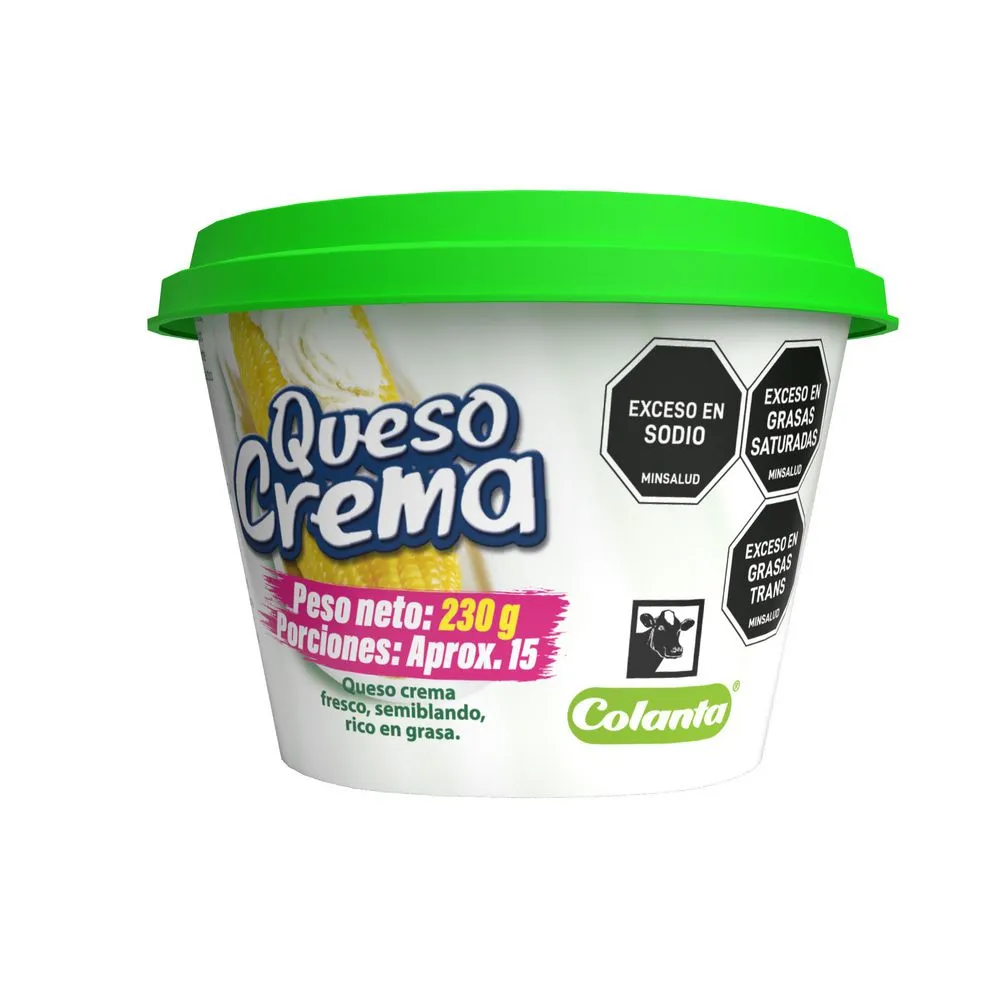 Queso crema COLANTA fresco semiblando (230 gr)